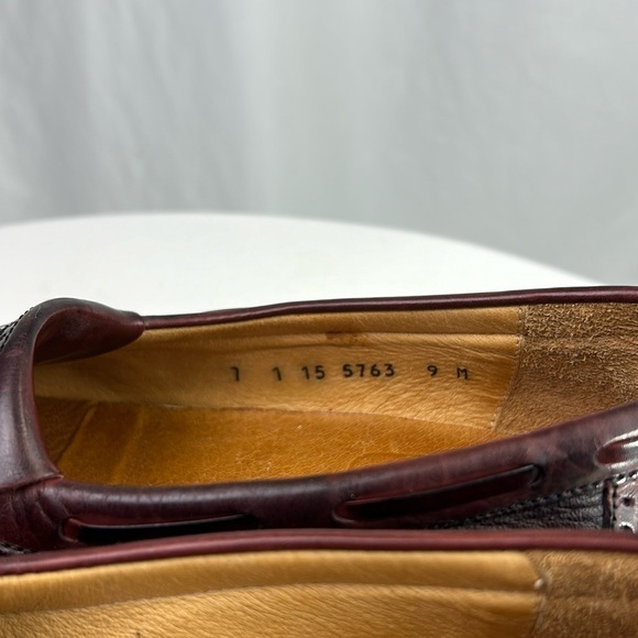 Johnston & Murphy Cellini Burgundy Leather Wingtip Tassel Loafers main image 5
